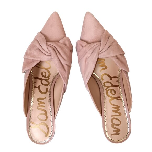 Sam Edelman Shoes - Sam Edelman Laney Blush Suede Mules- Size 8M